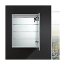 Spazio 24" x 30" Lighted Frameless Medicine Cabinet with 3 Shelves and Defogger - Right Swing Door - image 11