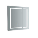 Spazio 30" x 30" Lighted Frameless Medicine Cabinet with 3 Shelves and Defogger - image 1