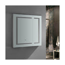 Spazio 30" x 30" Lighted Frameless Medicine Cabinet with 3 Shelves and Defogger - image 6