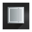 Spazio 30" x 30" Lighted Frameless Medicine Cabinet with 3 Shelves and Defogger - image 9