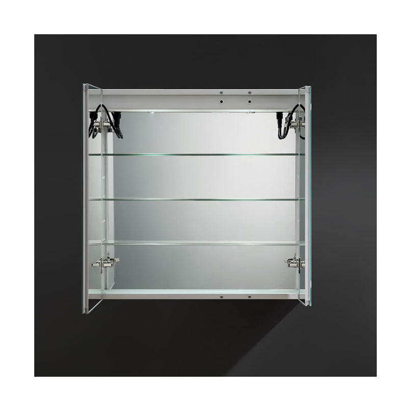 Spazio 30" x 30" Lighted Frameless Medicine Cabinet with 3 Shelves and Defogger - image 12