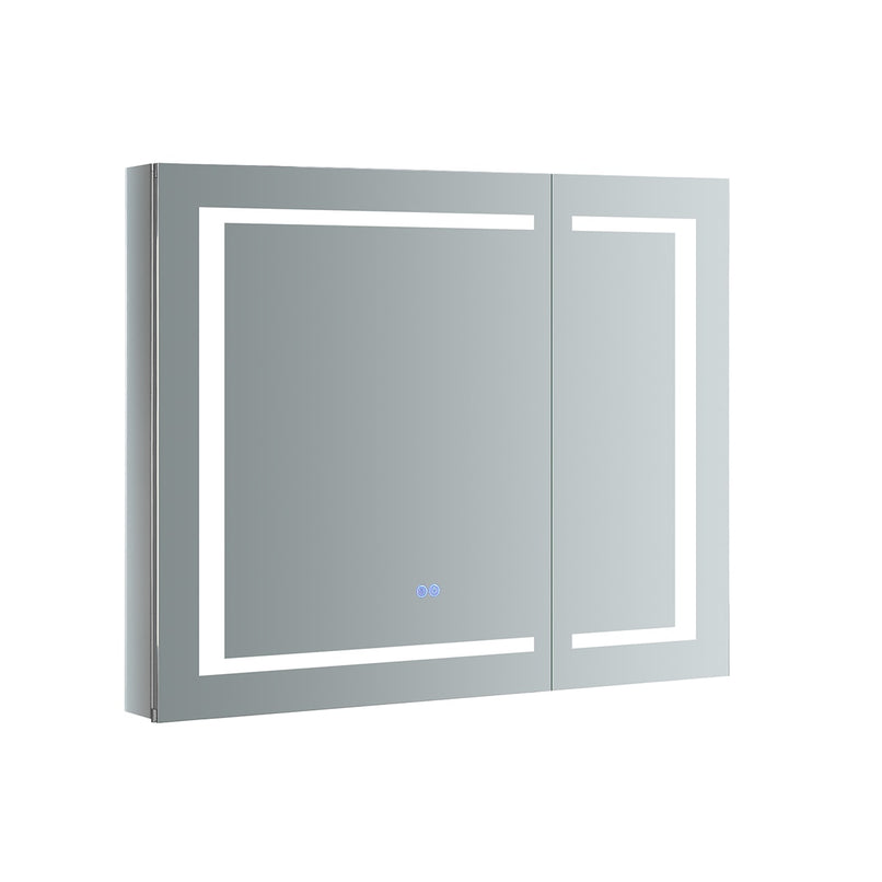 Spazio 36" x 30" Lighted Frameless Medicine Cabinet with 3 Shelves and Defogger - image 1