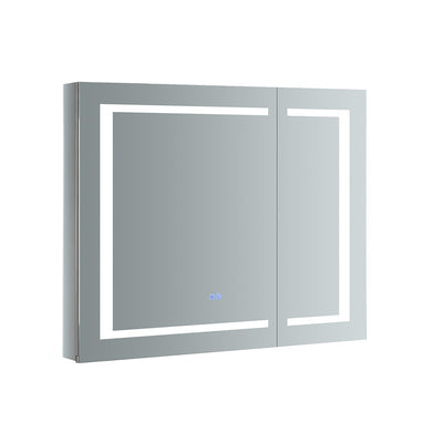 Spazio 36" x 30" Lighted Frameless Medicine Cabinet with 3 Shelves and Defogger - image 1