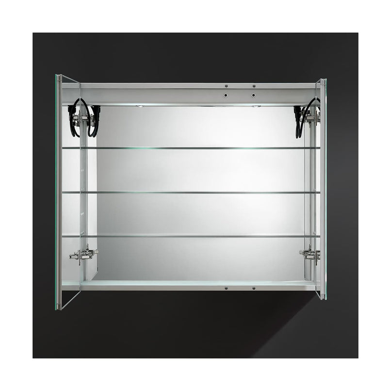 Spazio 36" x 30" Lighted Frameless Medicine Cabinet with 3 Shelves and Defogger - image 12