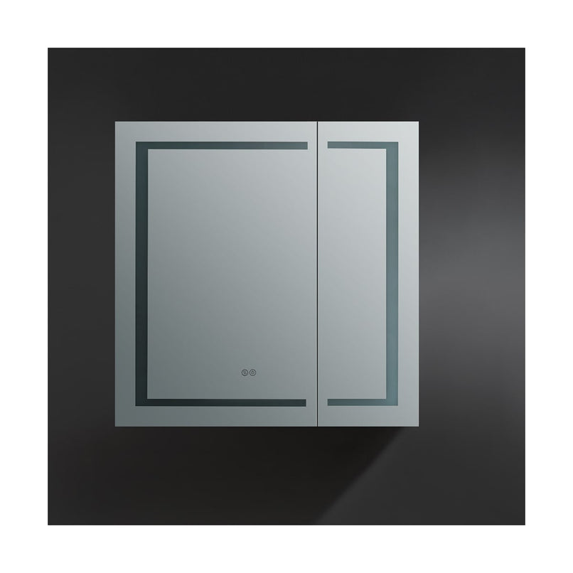 Spazio 36" x 36" Lighted Frameless Medicine Cabinet with 4 Shelves and Defogger - image 7