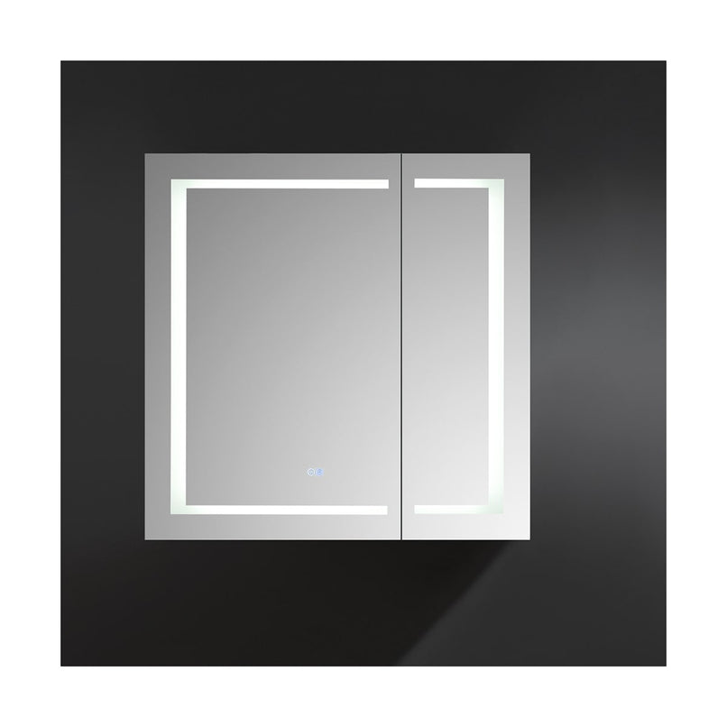 Spazio 36" x 36" Lighted Frameless Medicine Cabinet with 4 Shelves and Defogger - image 9