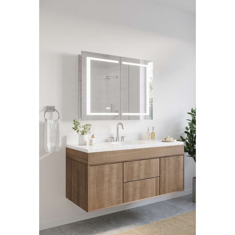 Spazio 39-5/16" x 29-1/2" Lighted Frameless Double Door Medicine Cabinet - image 3