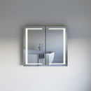 Spazio 39-5/16" x 35-3/8" Lighted Frameless Double Door Medicine Cabinet - image 1