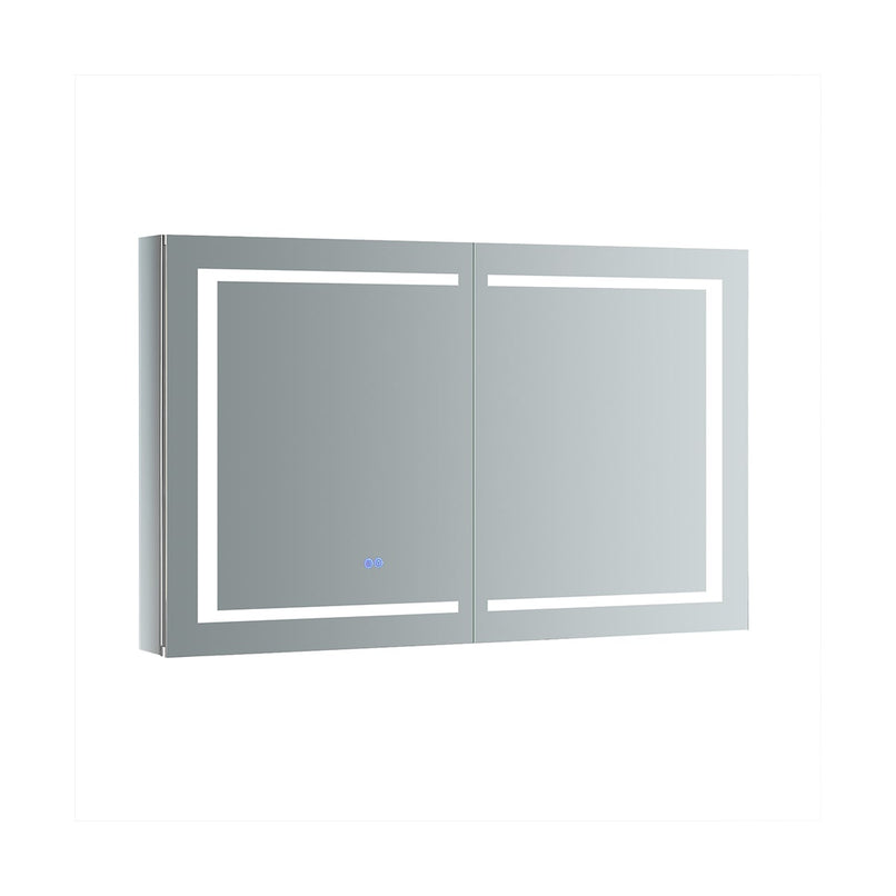 Spazio 48" x 30" Lighted Frameless Medicine Cabinet with 3 Shelves and Defogger - image 1