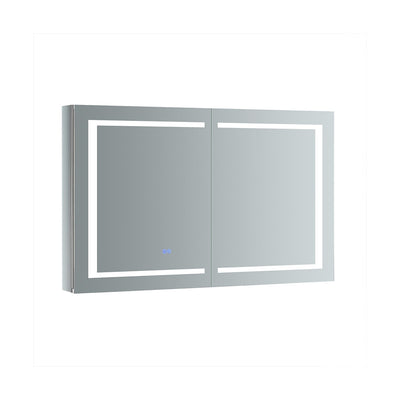 Spazio 48" x 30" Lighted Frameless Medicine Cabinet with 3 Shelves and Defogger - image 1
