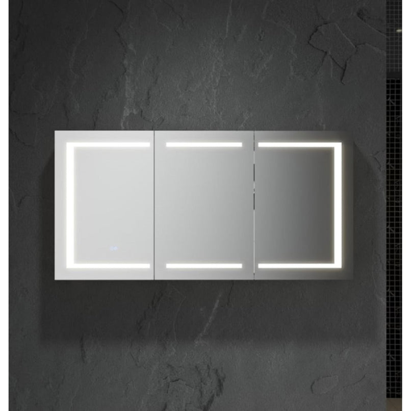 Spazio 60" x 30" Lighted Frameless Triple Door Medicine Cabinet - image 2