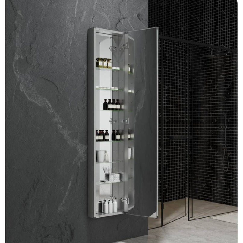 15" x 70" Frameless Single Door Medicine Cabinet - image 4