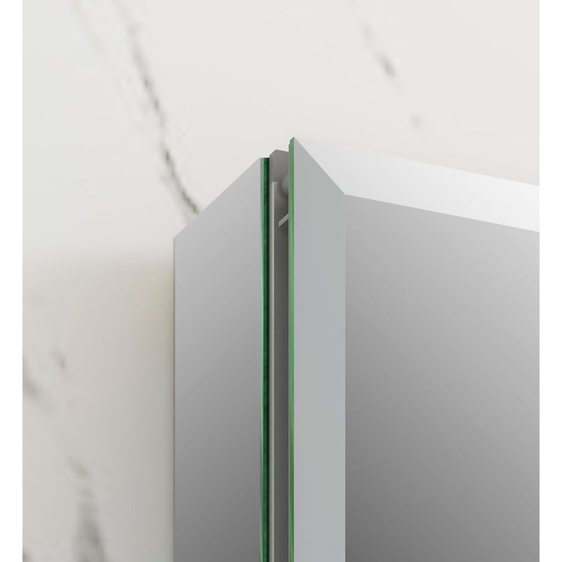 Senza 40" x 26" Frameless Double Door Medicine Cabinet - image 9