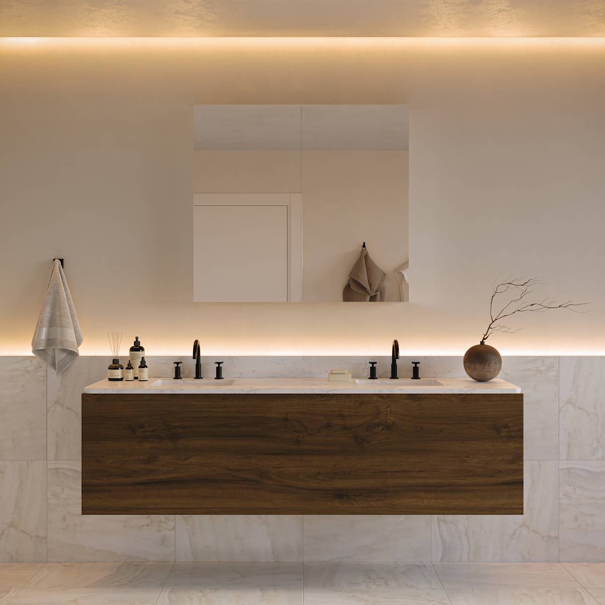 Senza 40" x 36" Frameless Double Door Medicine Cabinet