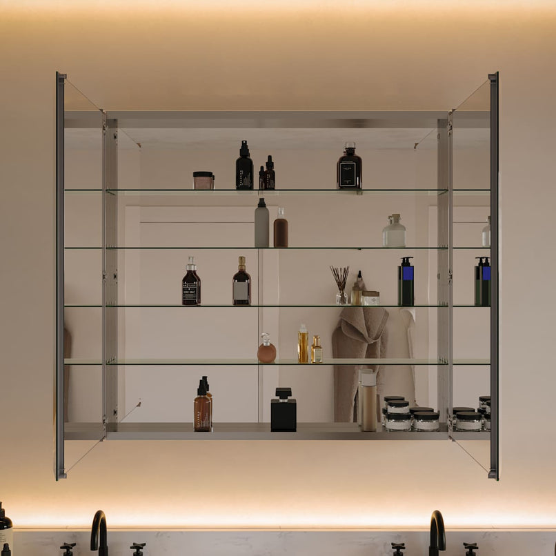 Senza 40" x 36" Frameless Double Door Medicine Cabinet - image 3
