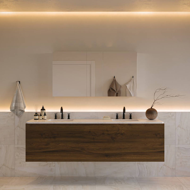 Senza 49" x 26" Frameless Triple Door Medicine Cabinet - image 1