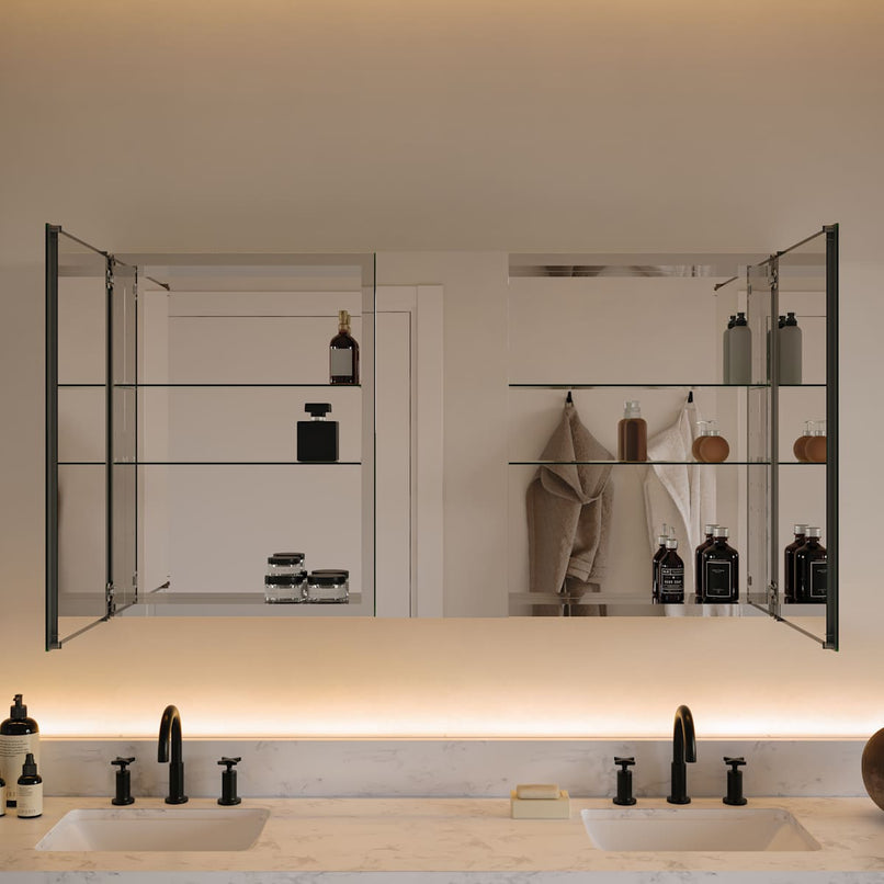 Senza 49" x 26" Frameless Triple Door Medicine Cabinet - image 3