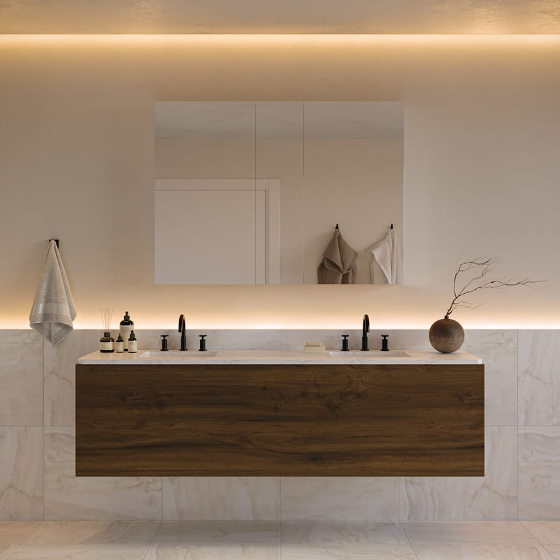 Senza 49" x 36" Frameless Triple Door Medicine Cabinet - image 1