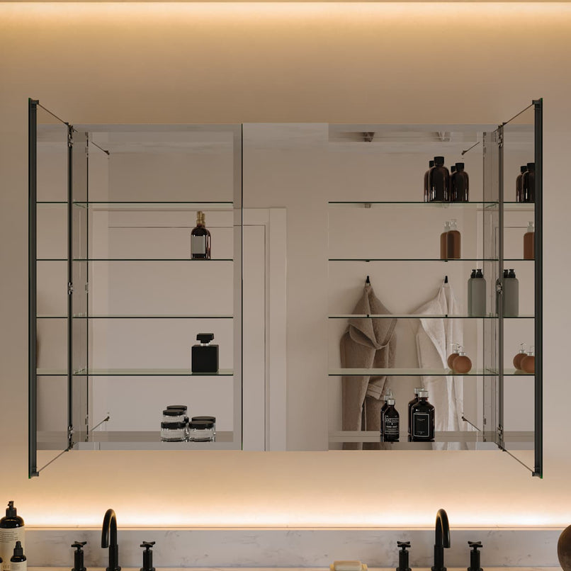 Senza 49" x 36" Frameless Triple Door Medicine Cabinet - image 3