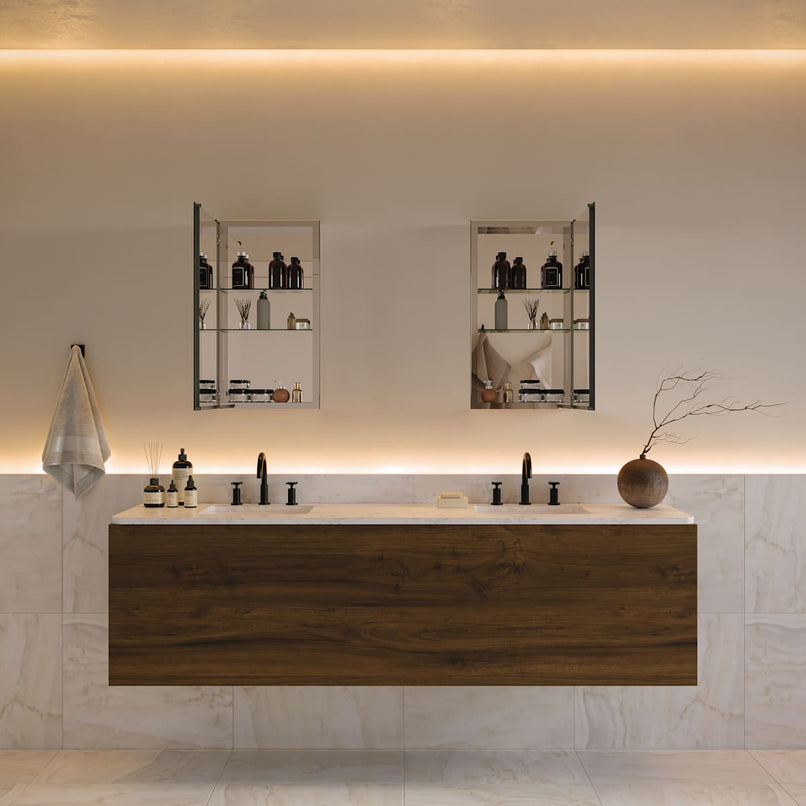 Senza 15" x 26" Frameless Single Door Medicine Cabinet - image 4