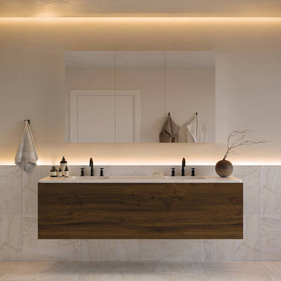 Senza 59" x 36" Frameless Triple Door Medicine Cabinet - image 1