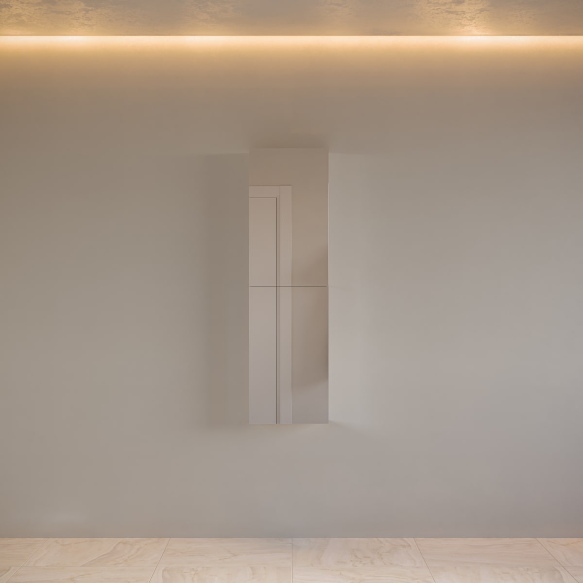 Senza 15" x 52" Frameless Double Door Medicine Cabinet