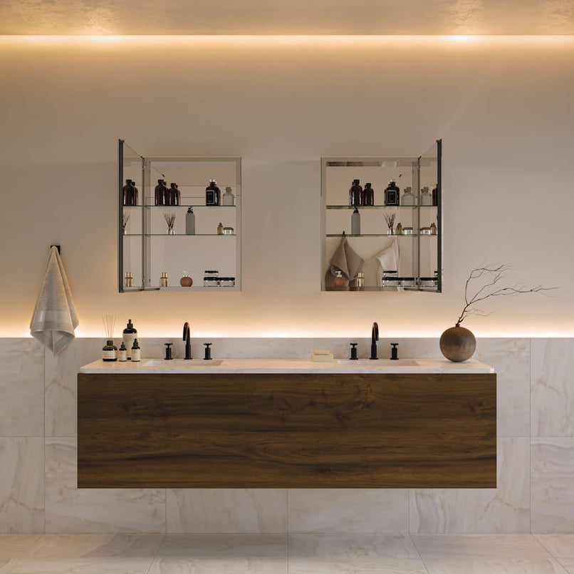 Senza 20" x 26" Frameless Single Door Medicine Cabinet - image 4