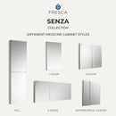 Senza 20" x 36" Frameless Single Door Medicine Cabinet - image 7