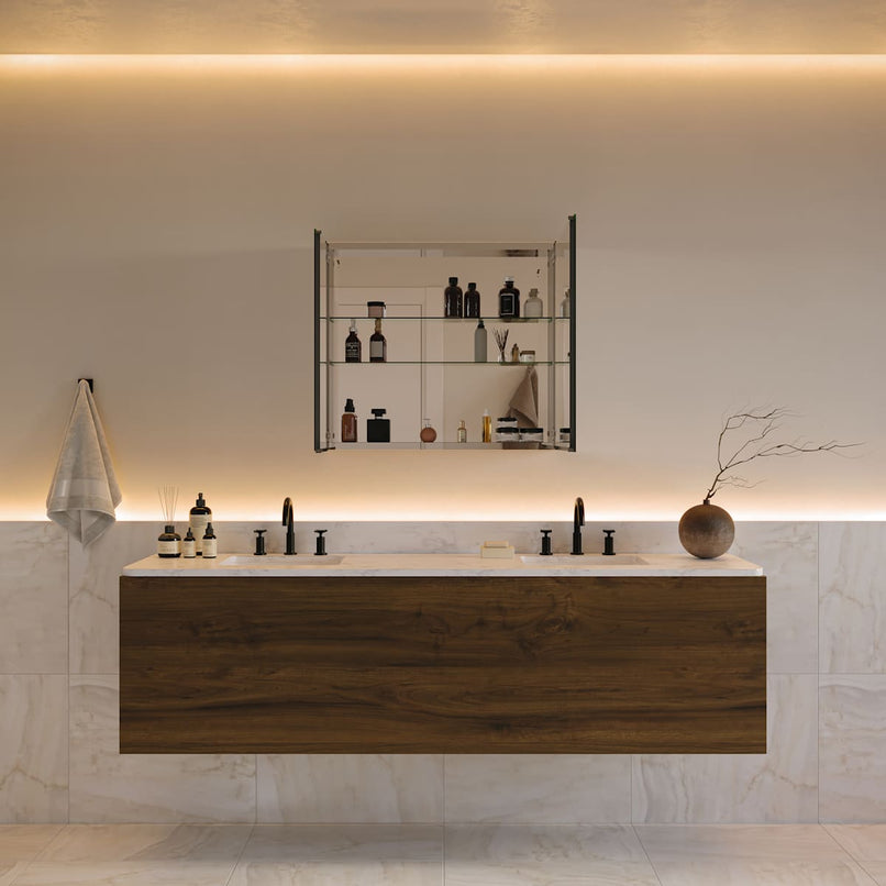 Senza 30" x 26" Frameless Double Door Medicine Cabinet - image 4