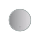 Angelo 24" Diameter Modern Circular Aluminum Frameless Bathroom Wall Mirror with LED Lighting - image 1