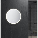 Angelo 24" Diameter Modern Circular Aluminum Frameless Bathroom Wall Mirror with LED Lighting - image 2