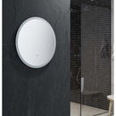 Angelo 24" Diameter Modern Circular Aluminum Frameless Bathroom Wall Mirror with LED Lighting - image 5