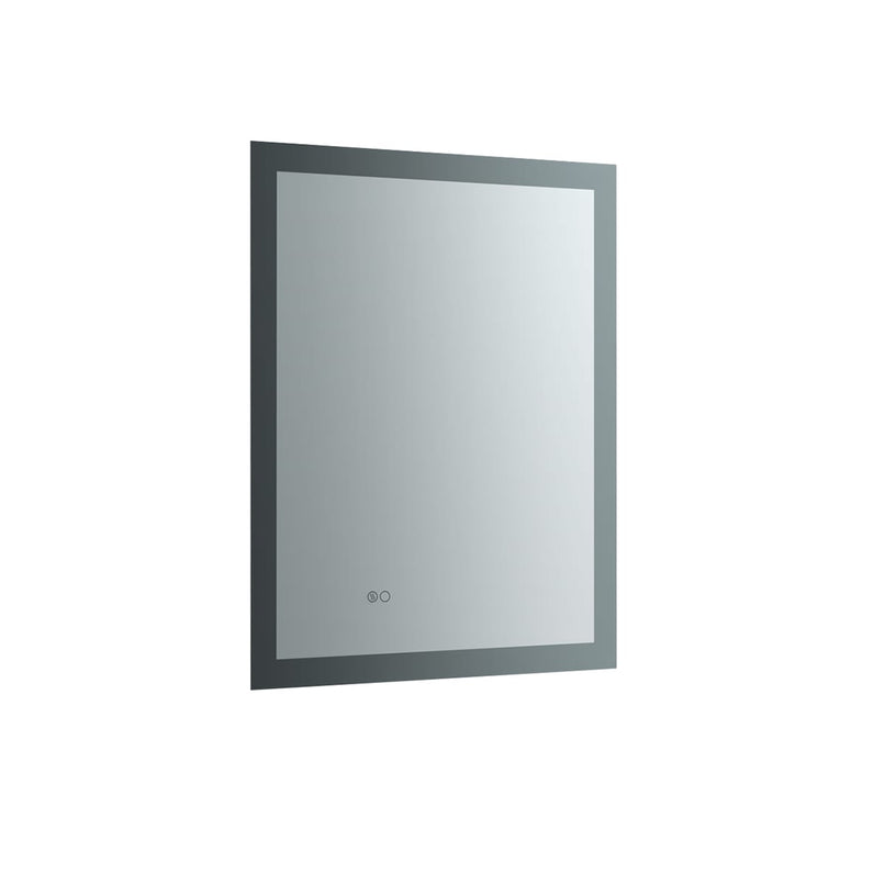 Angelo 24" W x 30" H Contemporary Rectangular Framed Bathroom Wall Mirror with Light - image 2
