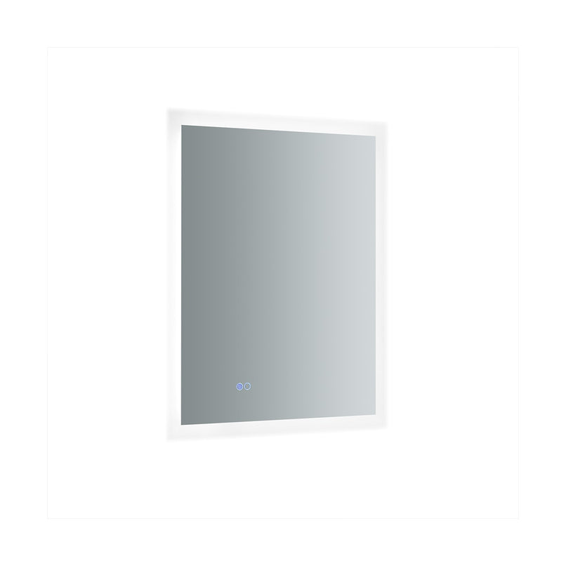 Angelo 24" W x 30" H Contemporary Rectangular Framed Bathroom Wall Mirror with Light - image 1