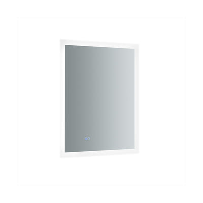 Angelo 24" W x 30" H Contemporary Rectangular Framed Bathroom Wall Mirror with Light - image 1