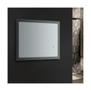 Angelo 24" W x 30" H Contemporary Rectangular Framed Bathroom Wall Mirror with Light - image 4