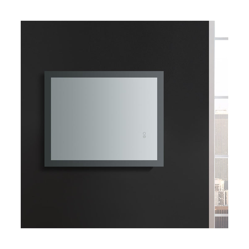 Angelo 24" W x 30" H Contemporary Rectangular Framed Bathroom Wall Mirror with Light - image 6