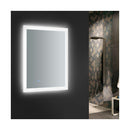 Angelo 24" W x 30" H Contemporary Rectangular Framed Bathroom Wall Mirror with Light - image 9