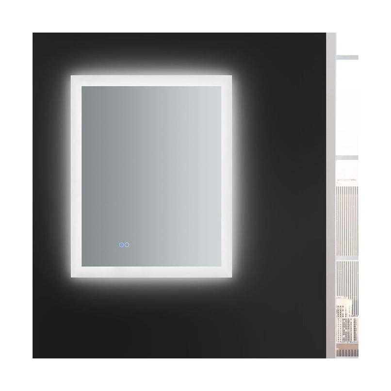 Angelo 24" W x 30" H Contemporary Rectangular Framed Bathroom Wall Mirror with Light - image 11