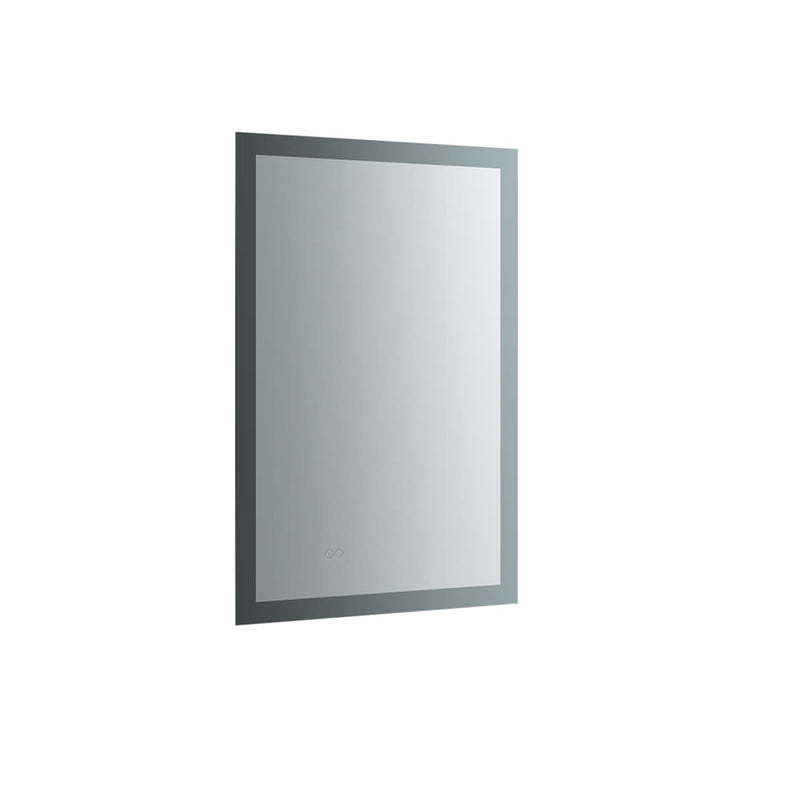 Angelo 24" W x 36" H Contemporary Rectangular Framed Bathroom Wall Mirror with Light - image 2