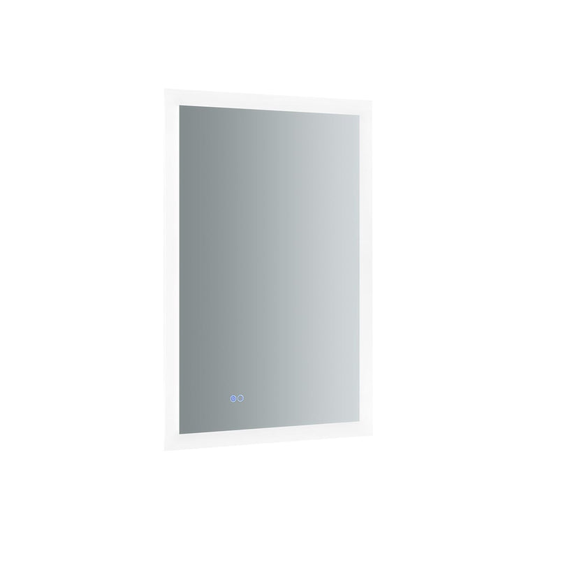 Angelo 24" W x 36" H Contemporary Rectangular Framed Bathroom Wall Mirror with Light - image 1