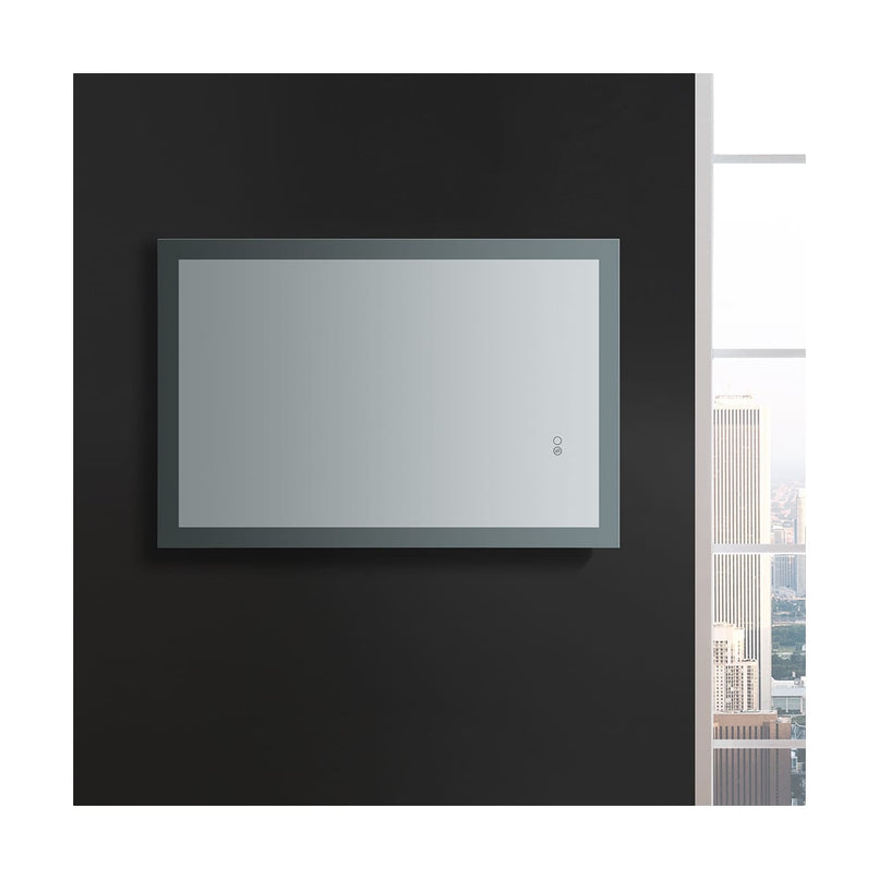 Angelo 24" W x 36" H Contemporary Rectangular Framed Bathroom Wall Mirror with Light - image 6