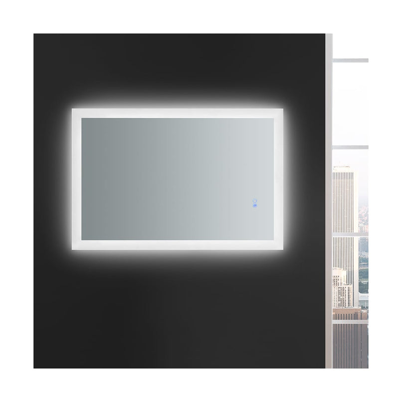 Angelo 24" W x 36" H Contemporary Rectangular Framed Bathroom Wall Mirror with Light - image 10