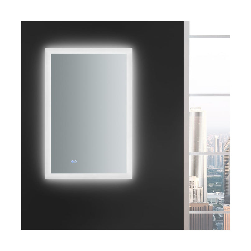Angelo 24" W x 36" H Contemporary Rectangular Framed Bathroom Wall Mirror with Light - image 11