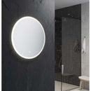 Angelo 30" Diameter Modern Circular Aluminum Frameless Bathroom Wall Mirror with LED Lighting - image 4