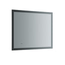 Angelo 36" W x 30" H Contemporary Rectangular Framed Bathroom Wall Mirror with Light - image 2