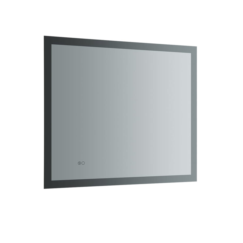 Angelo 36" W x 30" H Contemporary Rectangular Framed Bathroom Wall Mirror with Light - image 2