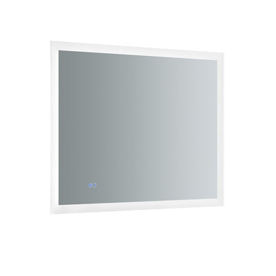 Angelo 36" W x 30" H Contemporary Rectangular Framed Bathroom Wall Mirror with Light - image 1