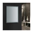 Angelo 36" W x 30" H Contemporary Rectangular Framed Bathroom Wall Mirror with Light - image 5