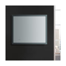 Angelo 36" W x 30" H Contemporary Rectangular Framed Bathroom Wall Mirror with Light - image 6